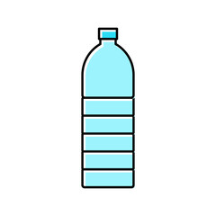 bottle plastic color icon vector illustration