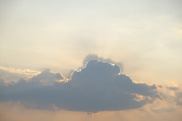 beautiful nature yellow light in the evening the sun is setting