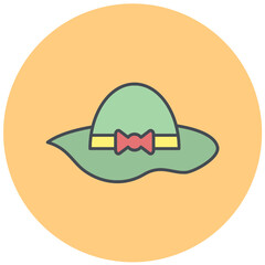 Ladies Hat Icon Design