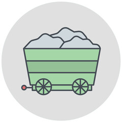 Mine Cart Icon Design