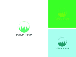 ILLUSTRATION CIRCLE LEAF LOGO DESIGN VECTOR FOR YOUR BUSINESS