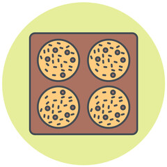 Baking Cookies Icon Design