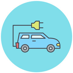 Electric Car Icon Design