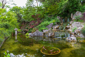 Japanese area at the botanical garden of Rome, Italy.