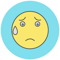 Embarrased Emoji Icon Design