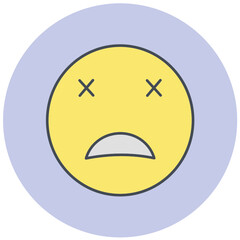 Obraz premium Dead Emoji Icon Design