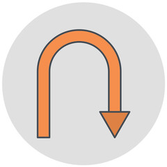 U Turn Icon Design