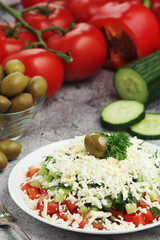 Shopsky salad - national Bulgarian dish