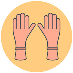 Kitchen Gloves Icon Design