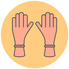 Kitchen Gloves Icon Design
