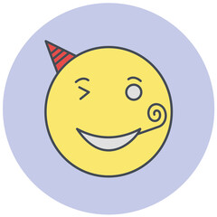 Party Emoji Icon Design