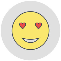 In Love Emoji Icon Design