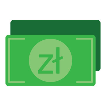 zloty icon and illustration