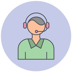 Call Center Agents Icon Design