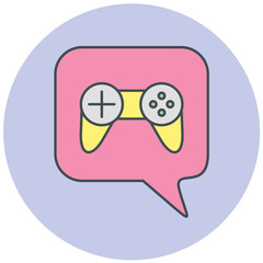 Naklejka premium Gaming Chat Icon Design