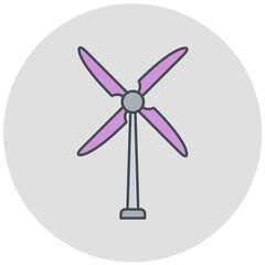 Eolic Turbine Icon Design