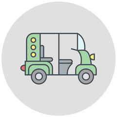 Fototapeta premium Rikshaw Icon Design