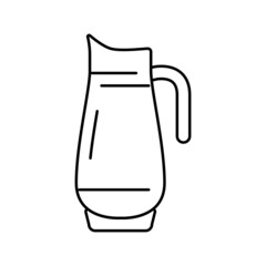 jug glass line icon vector illustration