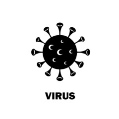 Obraz premium Black and white virus illustration. Monkeypox virus concept. Epidemic. World pandemic. Vector clip art illustration.