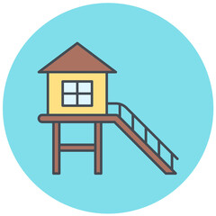 Lifguard Tower Icon Design