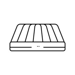 inflatable mattress line icon vector illustration
