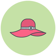 Ladies Hat Icon Design