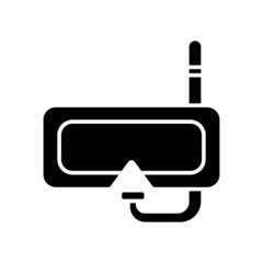 Obraz premium Swimming goggles icon vector. Swimming, sport. Solid icon style, glyph. Simple design illustration editable