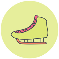 Ice Skates Icon Design