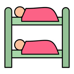 Bunk Bed Icon Design