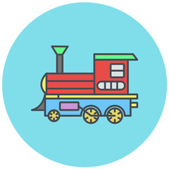 Steam Locomotive Icon Design