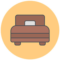 Single Bed Icon Design