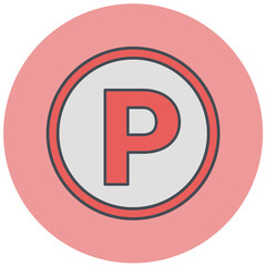 Parking Sign Icon Design