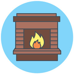 Fireplace Icon Design