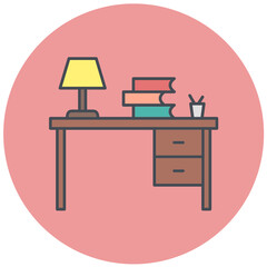 Study Table Icon Design