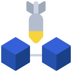 Blockchain Attack Icon