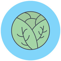 Cabbage Icon Design