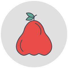 Rose Apple Icon Design