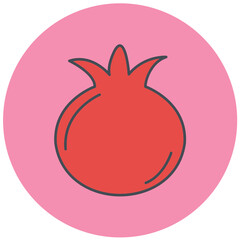Pomegranate Icon Design