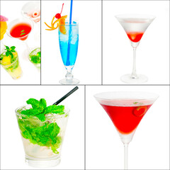 cocktails collage