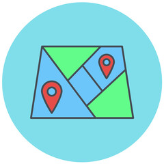 Map Locater Icon Design