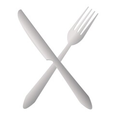 Fork and knife icon on white background. Vector illustration flat style