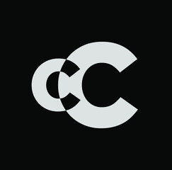 CC comapny name initial letters monogram. CC vector letters icon.