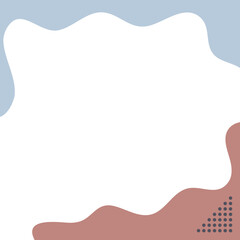 modern frame and border with abstract shape for media social post and product 