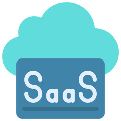 Saas Cloud Icon