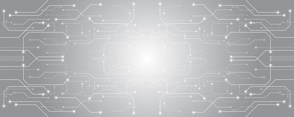 Grey white Abstract technology background,Hi tech digital connect, communication, high technology concept, science background