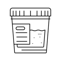 urine drug test line icon vector illustration - obrazy, fototapety, plakaty