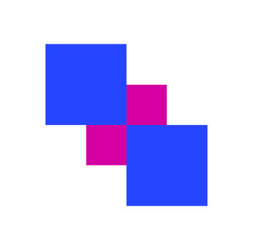 4 square icon with blue and red colors.