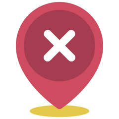 Obraz premium Location Error Icon