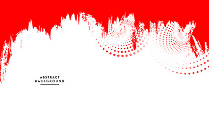 Red abstract grunge background with halftone style