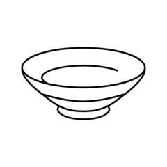 noodle bowl line icon vector illustration